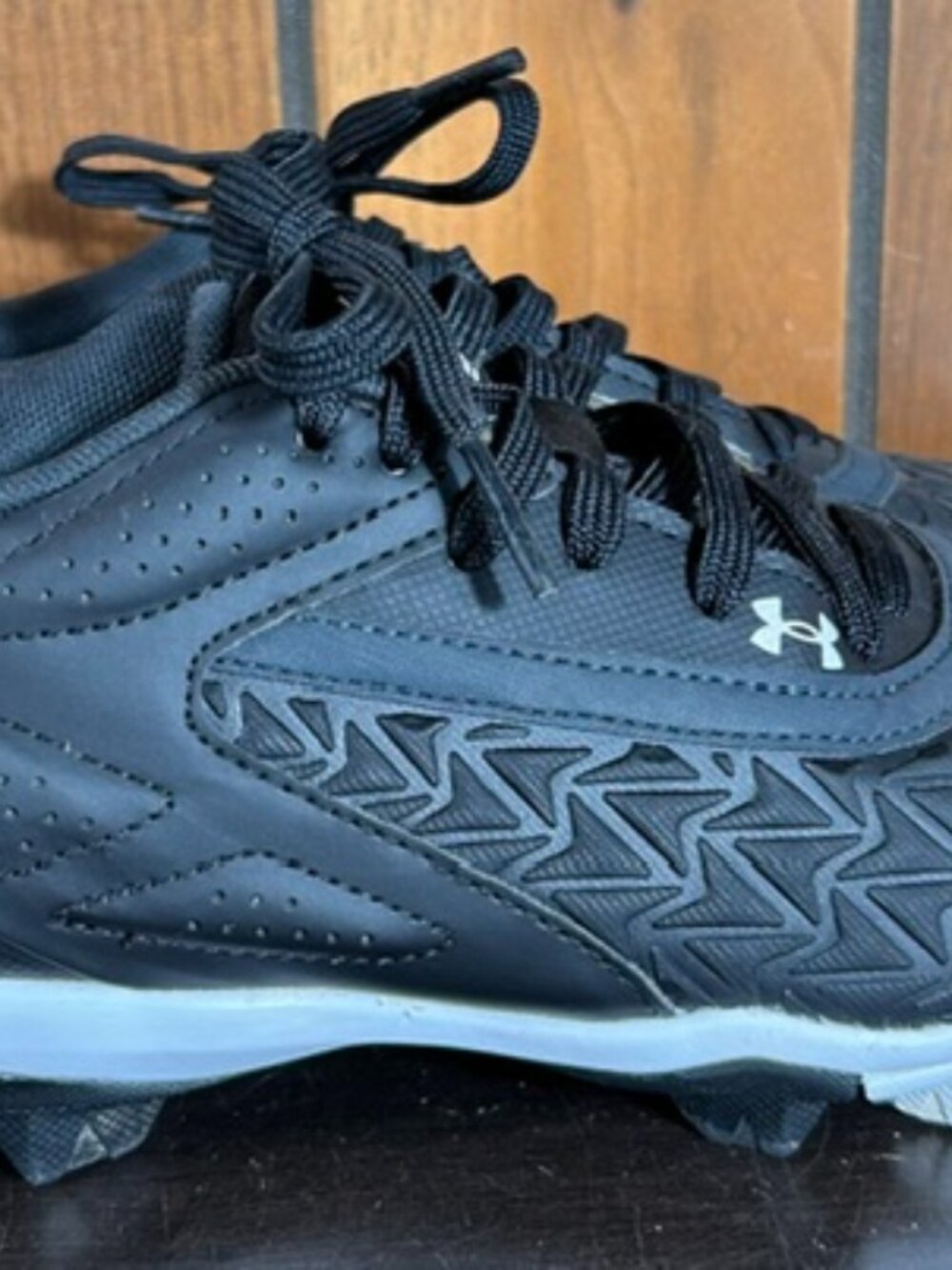 Under Armour Leadoff Low RM 3.0 Youth Baseball Cleats Black Sz 2.5Y - EUC